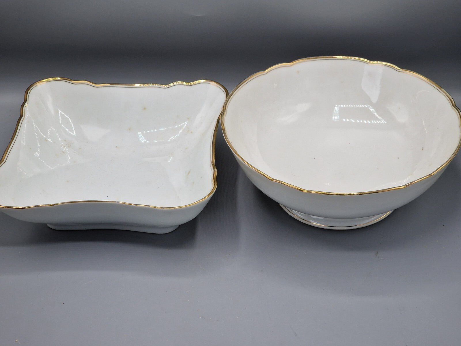 Bavaria Porzellan, 2x Porzelanschüssel, Goldrand